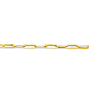10k Yellow Gold Paper Clip Necklace 1.5mm