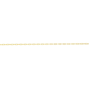 10k Yellow Gold Petite Paper Clip Bracelet 2mm