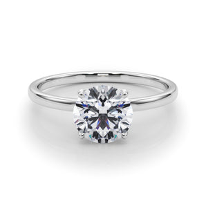 Classic Round Solitaire with Petite Band