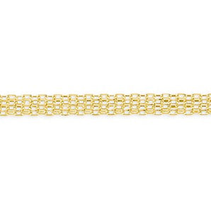 10k White Gold Mesh Bracelet 2mm