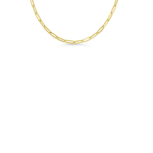 10k Yellow Gold Paper Clip Necklace 1.5mm