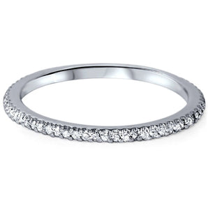 Petite 14k White Gold Natural Diamond Full Eternity Ring