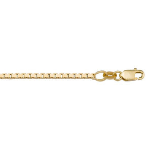 1.7mm Solid Gold Box Link Chain