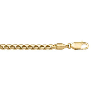 1.3mm Solid Gold Box Link Chain